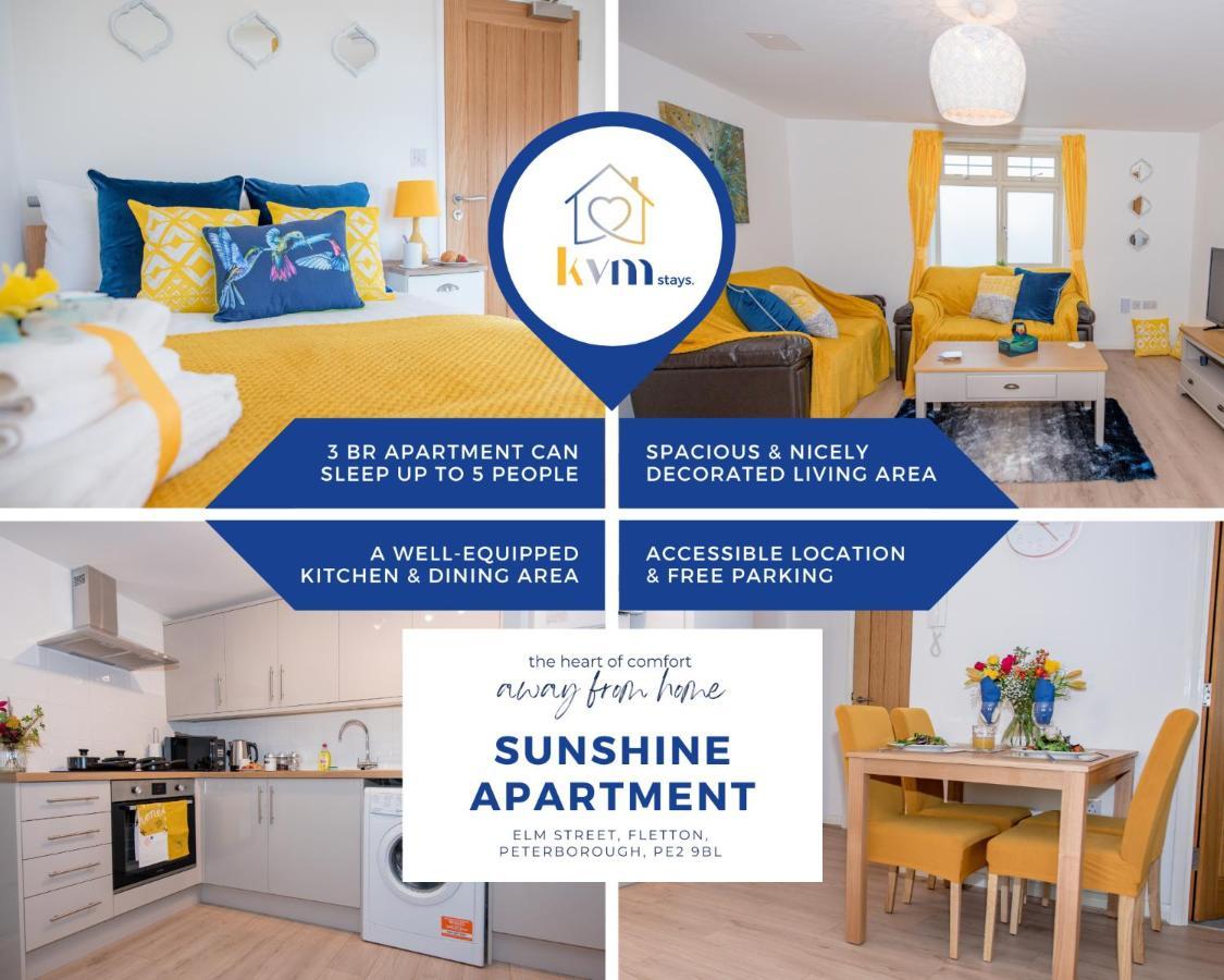 Kvm - Sunshine Apartment By Kvm Stays ピーターバラ エクステリア 写真